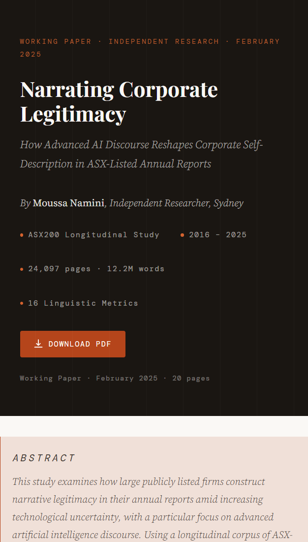 Narrating Corporate Legitimacy